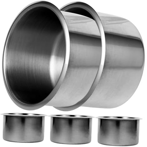 Portavasos Empotrable 5 Piezas de Acero Inoxidable Plata