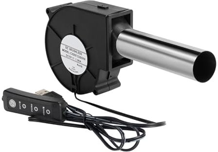 YUPEIUKLI USB Powered 5V Blower Fan With Three Speed Settings For Outdoor Camping BBQ Stove And Pits Efficient Flame Boosting