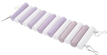 GALPADA Puente Colgante de Madera Flexible para Jaula de Hámster y Chinchilla Juguete de Escalada para Pequeños Roedores Accesorio Seguro y Práctico para Diversión y Ejercicio