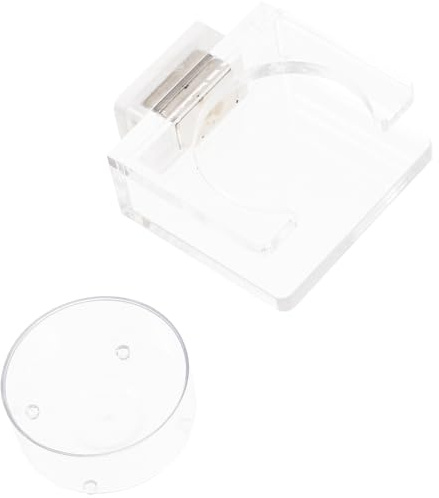 SHINEOFI Gamelle Transparente pour Reptiles Distributeur Réutilisable pour Nourriture et Eau Bol Portable pour Terrariums Mangeoire Remplaçable pour Animaux