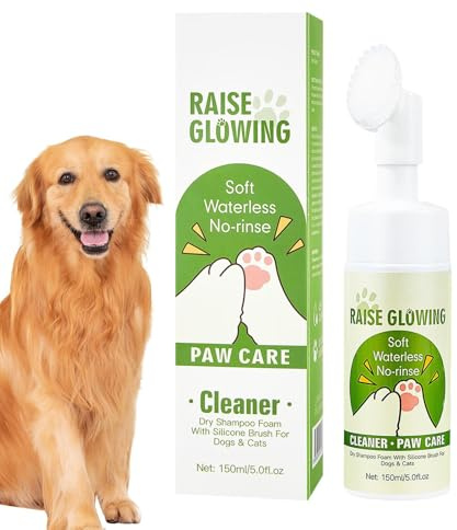 Pulitore per le zampe dei cani e dei gatti - 150ml Detergente Schiumogeno - Pulitore zampe di cani con spazzola in silicone - per Gatto Cucciolo Toelettatura Quotidiana Piedi Sporchi e Fangosi