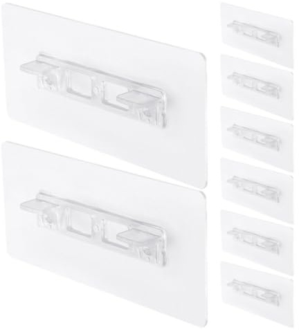 WHAMVOX 8pcs No Drill Shelf Support Pegs PVC Brackets with No Trace Design Heavy Duty Shelf Holders for Wardrobe Stick for Cabinets