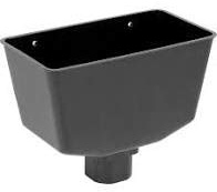 Black Round 68MM Down Pipe RAIN Water DOWNSPOUT Hopper