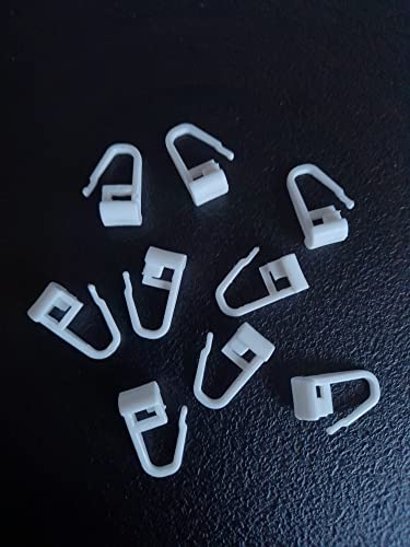 Rollmayer glänzend einläufig Gardinenschiene aus Aluminium (100 x Weiß Faltenlegehaken) Deckenbefestigung mit SMART-klick Montage, Innenlaufschiene für Vorhänge