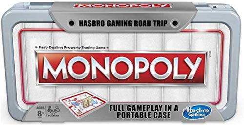 Hasbro Gaming Road Trip Series Monopoly Game Portable Board Game to Take on the Go for Kids Aged 8+