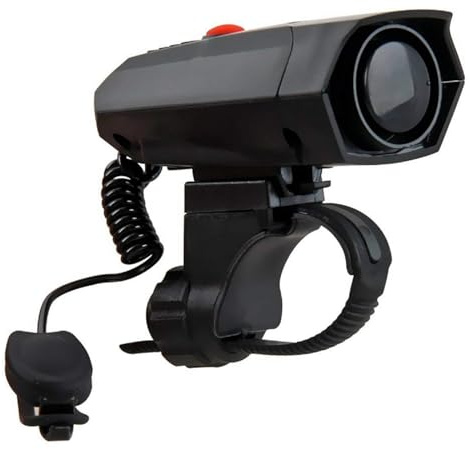 DEWIN Bike Horn Loud, Electric Bicycle Cycling Bell, IP4 Waterproof, 110db, Black, Plastic, Bar Mount