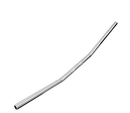 Guidon Moto 7/8 Pouces (22MM) Drag Bar Poignée Fer - Noir et Argent - Style Cafe Racer