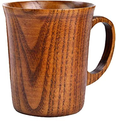 Taza de té de madera maciza natural vasos de madera tazas de té grande de madera japonesa taza aislante de madera juniana ácido creativo tazas de café expreso