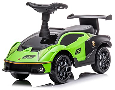 TURBO CHALLENGE - Lamborghini - Lauflernhilfe - 119710 - Freilauf - Grün - Max. 25 kg - Kunststoff - Batterien Nicht enthalten - Kinderspielzeug - Geschenk - Ab 12 Monaten