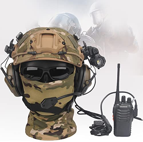 Casque rapide militaire Airsoft, avec casque tactique et lunettes, coussinet Epp avancé pour jeux en plein air, paintball, chasse, cosplay. (T)