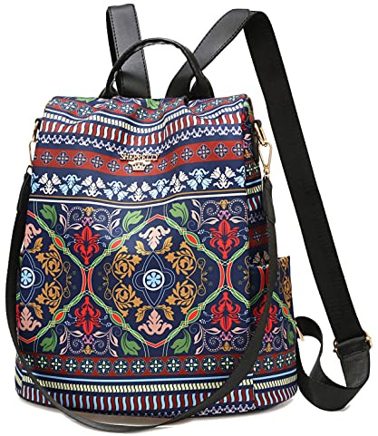 Wishliker Diebstahlschutz-Rucksack, Umhängetasche, Damen, lässig, wasserdicht, Daypacks, Schultaschen, A-exquisit, one size, Schick