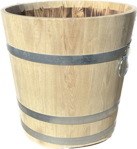 Fassl Baron, Holz Pflanzkübel 60/60 in Handarbeit gefertigt - Hochwertiger Pflanztrog, Blumenkübel, Blumentopf - Größe: 60cm - 60cm - Stilvolle Gartendekoration, Robinienholz, Pflanzkübel Holz