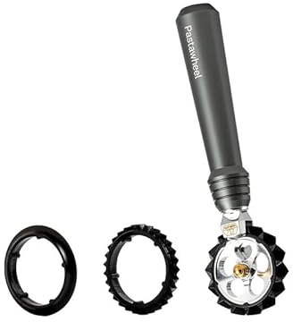 MARCATO Pastawheel, Rotella Tagliapasta Powder Grigio, Alluminio Anodizzato, 15x3x3 cm, Taglio Preciso, Design Elegante, Linea Premium.