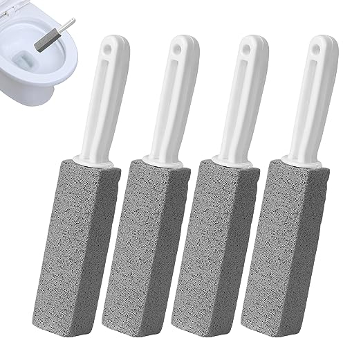 Bimsstein Toilettenreiniger,4 Stück bimsstein Toilette mit Griff,wc steine toilette Bimsstein für Handgeführte Pools WC, Urinsteinentferner Fußpflege Hornhaut