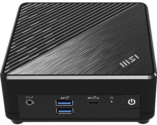 MSI Cubi N ADL-007DE Mini-PC, Intel Prozessor N100, 4GB DDR4, 128GB M.2 SSD, 1x USB 3.2 Gen 2 Type C (DisplayPort Alternate), HDMI 2.0 & DP 1.4, WLAN AC 9462, Bluetooth 5, Windows 11 Pro, Schwarz