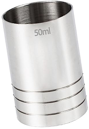 Gralara Bicchiere da Cocktail in Acciaio Inossidabile Misurino per Barista Strumento per Bar Jigger Misurazioni per Oncia Segni di Bevande, 50ML