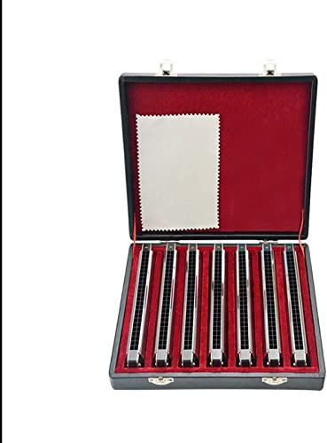 Mundharmonika 24-Loch Mundharmonika 7 Sets Mundharmonika ABCDEFG Set Box Für Schüler Und Erwachsene Für Üben
