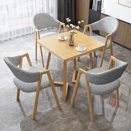 Moderner Esstisch Mit 4 Stühlen, Küchentisch Und Stühle Für 4 Personen, Couchtisch Mit Stühlen Kombination, Empfangsraum Besprechungstisch Mit Stuhl, For Esszimmer, Küche & Wohnzimmer ( Color : A )
