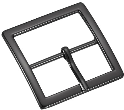 QUARKZMAN Metall Rollen Schnalle, Gürtelschnallen zum Wechseln Einzelspangen Gürtelschnalle mit Quadratischem Mittelsteg Schnalle für Schuhe DIY Taschen Zubehör Gürtel, Silber