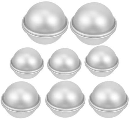 DIYEAH 16stücke Teilige Badesalzkugelform Aus Aluminiumlegierung Kugelförmige Seifenform Wiederverwendbare Diy-badekugel-herstellungsform Kleine Kuchenform Salzkugelform Bastelform Tragba