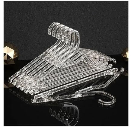 GLADIC Kleiderbügel 10 Stück transparente Acryl-Kleiderständer, rutschfest, glitzernd, Kleiderbügel für Anzug, Mantel, Pullover, Jacke, Bluse, Kleid, Zuhause, Wohnheim Coat Hanger