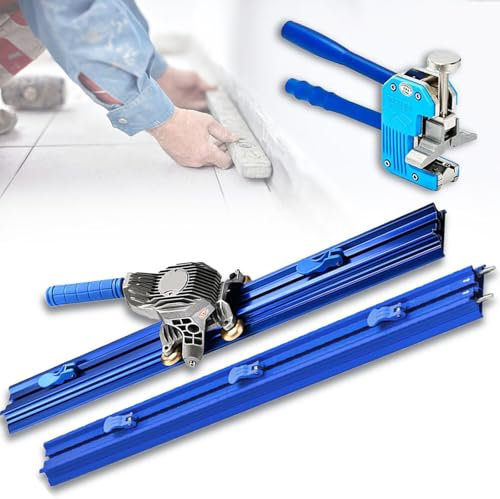 Dfdieratve Tile Cutter, 78 Inch Manual Tile Cutter, Tile Cutter Tools w/Precise Positioning & Anti-Sliding Rubber Single Rail & Bracket, Tile Cutter for Porcelain Ceramic Industry