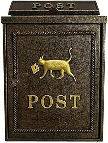 FLTRGO Gabbie per Cassette postali Cassetta Postale Cassetta Postale fissata al Muro Lamiera zincata Lettera Europea Gatto Appeso a Parete Villa Cassetta Postale a spruzzo elettrostatico Impermeabile