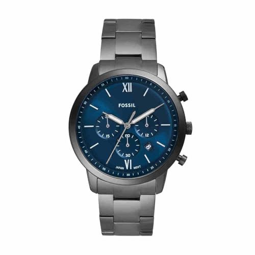 Fossil Neutra Uhr für Herren, Quarz-Chronographenwerk mit Edelstahlarmband