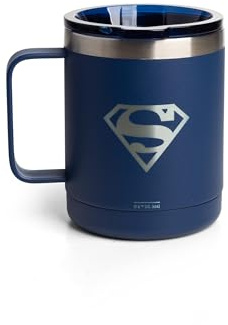 Smartshake Bohtal isolerad kaffemugg 355 ml, dubbelvägg vakuumisolerad mugg med lock, läckagesäker BPA-fri kaffekopp i rostfritt stål, resemugg för varma och kalla drycker (superman)