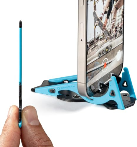 GEOMETRICAL Pocket Tripod PROv2 - Card-Size Stand, for iPhone, Alien Blue Universal Kit