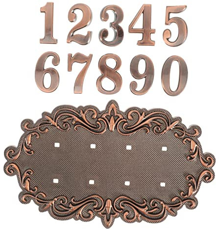 Homoyoyo Hausnummernschild Vintage Aus Abs-material Langlebig Und Wetterbeständig Adressschild Für Haustüren Büros Und Öffentliche Orte Rostfrei Für Wände Und Holzbretter