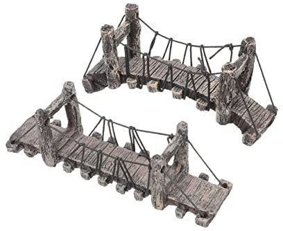iplusmile 2stücke Miniatur Brücke Modell Deko Für Mikrolandschaft Und Garten Kreative Brückenfiguren Aus Hochwertigem Harz Für Zuhause Büros Oder Gartenornamente