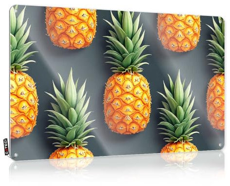Funny Beer Sign Vibrant Pineapple Pattern Background Tin Sign Tin Signs For Garage(20X30CM)