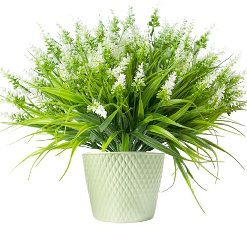 12 Bundles Artificial Lavender Flowers Outdoor, UV Resistant Faux Flowers