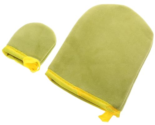 HEATSHAKING 1satz Selbstbräuner Handschuhe Mit Flockmaterial Waschbare Applikatoren Für Gleichmäßige Bräunung Und Sonnenschutz Komfortable Hand Und Rückenapplikation Für Körperpflege