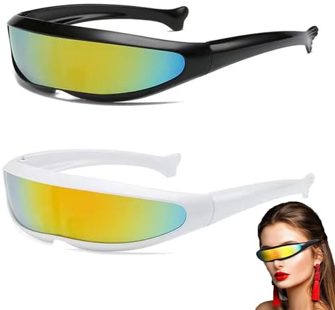 KASESSS 2 Pièces Lunette Velo Homme, Lunette de Vitesse UV400 Protection, Lunettes de Soleil Homme Sport, Lunette Running Homme Femme, Lunette Velo, Lunette de Cyclisme pour Conduite Golf Pêche