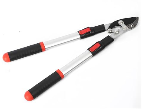 Tree Loppers for Heavy Duty Pruning – Adjustable Telescopic Handles (20-29 Inch), Sharp SK5 Steel Blades, Long Handle Garden Shears for Tree Branch Cutting and Trimming
