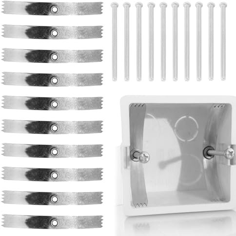 10PCS Back Box Repair Clip, Switch Socket Repair Kit, 86 Type Switch Socket Screw Hooks, Universal Backbox Repairing Tool, Wall Outlet Cassette Repairer Support Rod Screws