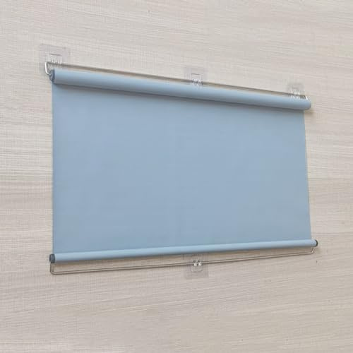 Retractable Roller Shade for Balcony - Spring Loaded Window Blinds, Easy Install Outdoor Sunshade, 100cm x 200cm, No Drill Temporary Privacy Curtains