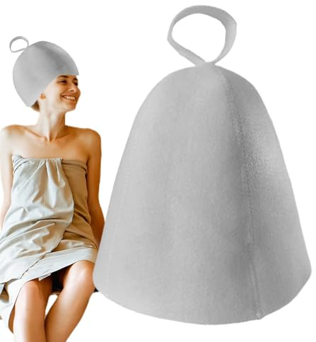 Sauna Hat - Thermal Felt Bath Hat | Water Absorbing Elbow Covers For Shower | Steam Bath Accessories For Men Women, Thermal Insulation Cap For Spa Relaxat