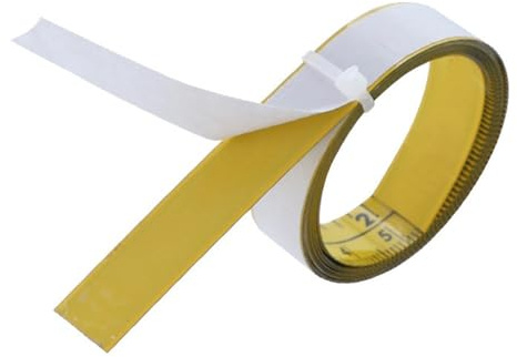 Chinese-English Self-Adhesive Tape Measure, 1–5 m Carbon Steel Metric and Imperial Ruler with Strong Backing for Metal Wood Plastic G(5Meter)