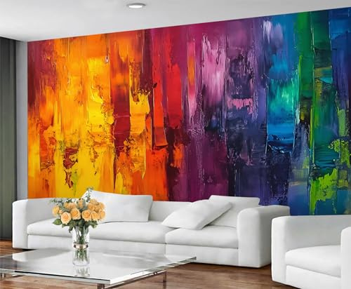 YXQAIED Graffiti Tapete Wandbild Bunte Kunst Tapete Schlafzimmer Retro Abstrakt Wohnzimmer Tapeten 3D Fototapeten für Hotelwohnungen 400x280cm