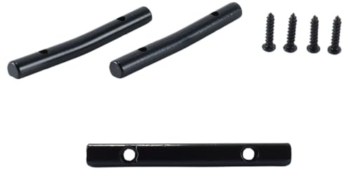 Alide 2 set da 48 mm in ottone per chitarra, guide per alberi delle corde, sistema di ponte tremolo a doppio bloccaggio per chitarra elettrica, nero