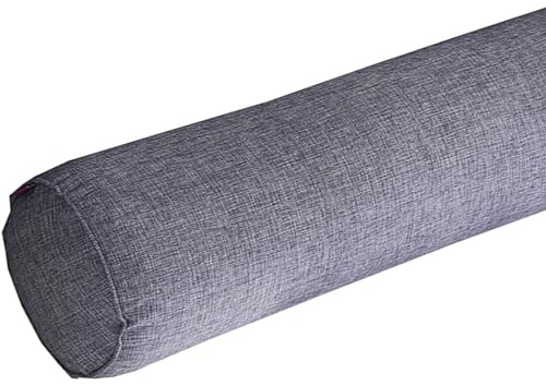 Odaima Nackenrolle Rollenkissen mit bezug, Nackenrollekissen Zylinderkissen Lendenrolle Stützkissen, Multifunktional Rohrkissen,für Kopf, Nacken, Rückenstütze Reisekissen(Grau,15x80cm)