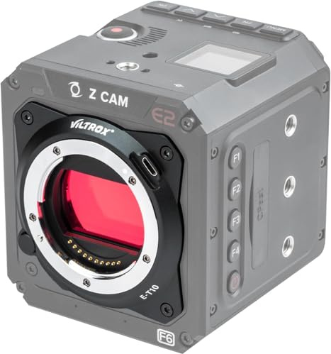 VILTROX E-T10 II Lens Adapter for Sony E Lenses to Z CAM E2-M4/E2-S6/E2-F6/E2-F8 Cameras, Electronic Focus & Aperture Control
