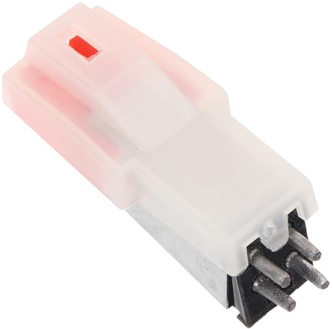 SHINEOFI Puntina per Giradischi in Alluminio Rosso Stilo di Ricambio Compatibile Grammofono e Vinile Accessorio per Fonografo Installazione senza Attrezzi e Suono Preciso e Morbido