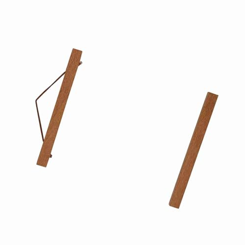 VBESTLIFE Gancio Magnetico per Poster con Segatura, Set di 4 Strisce per Incorniciare in Modo Sicuro, Legno di Teak Ecologico per Stampe e Foto, Ottimo per Decorazioni Artistiche Personalizzate (21