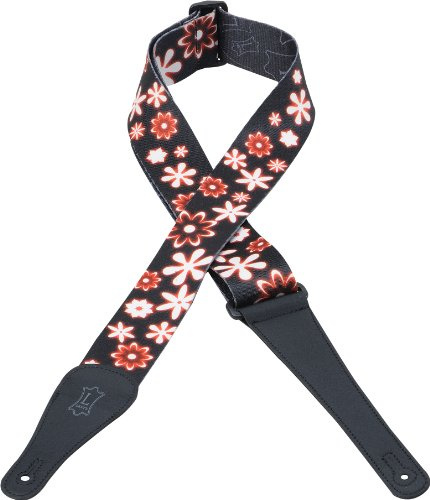 Levy's MPD2-003 Sublimation Series Gitarrengurt (Polyester, 5 cm breit) Blumenmuster