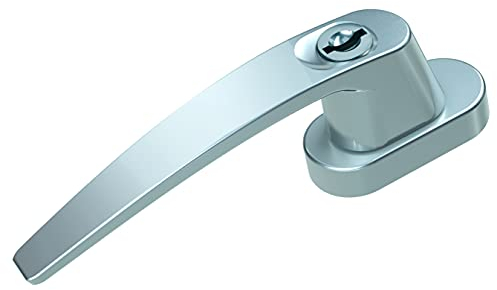 Basi-Saturn 7554-0000 Fenstergriff abschließbar, 2 Schlüssel, gleichschließend, silber