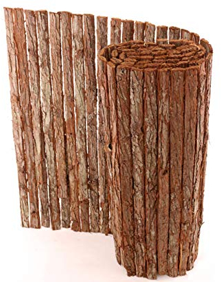 Rindenmatte Country mit doppelten Rindenstreifen von bambus-discount.com 200 x 300cm - Hohe Baumrinden Sichtschutzmatte 2m x 3m